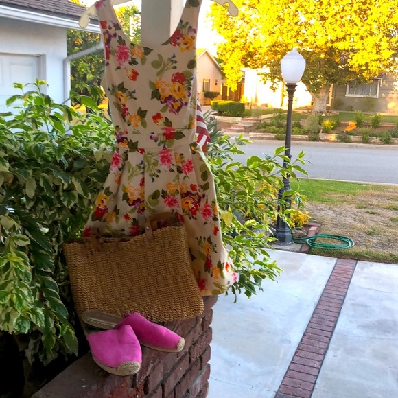 FLORAL MINI DRESS BARBIECORE BARBIE COTTON SUNDRESS SASH TIE “HAVE” Size… - Picture 16 of 16